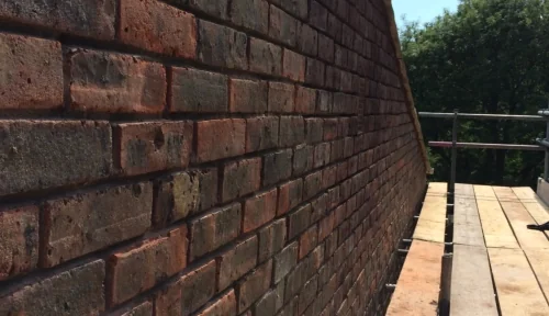 After — cleaned and tinted brickwork, Hackney